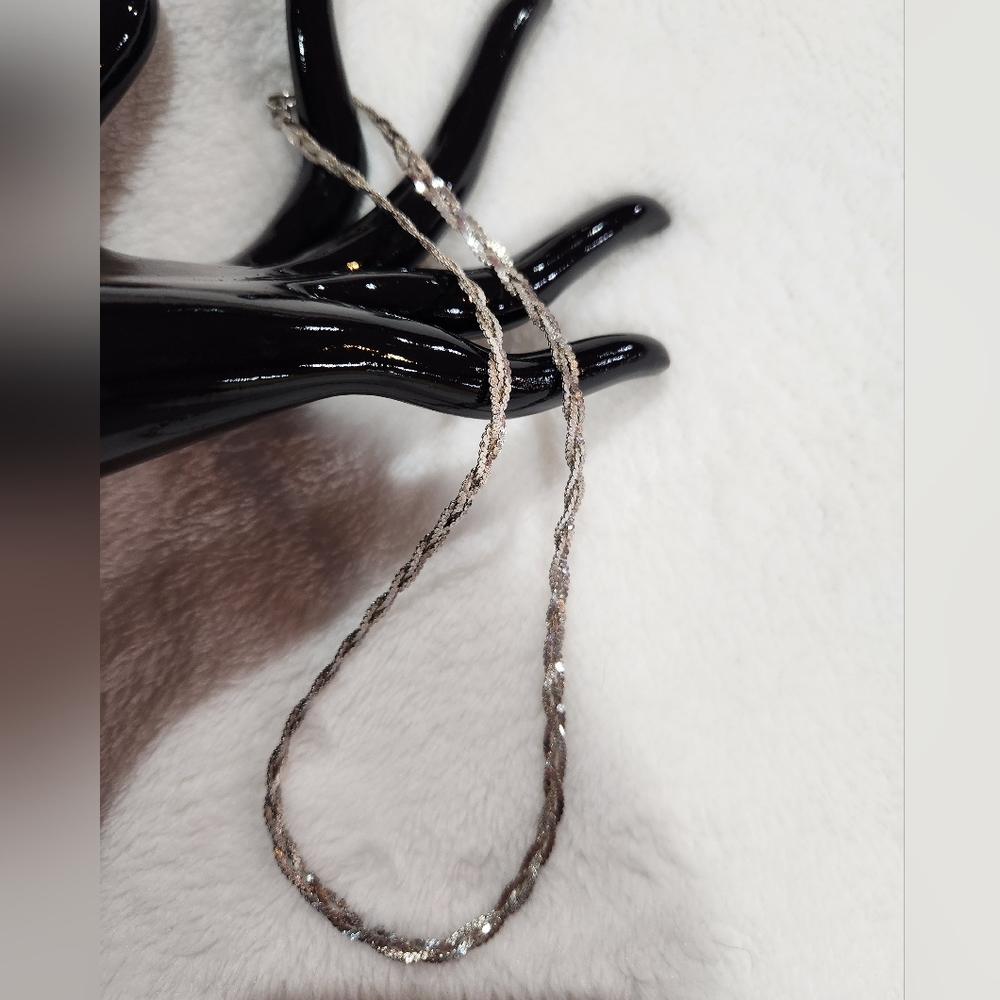 Sterling Silver Braided Chain Necklace
